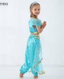 Vestido de playa Aladdin Jasmine para niña, disfraz de verano para chico, traje de pantalón Toplace, fiesta de Cosplay festiva