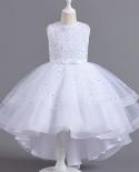 New Year Teen Girl Lace Dress Fashion Children Up Sequins Ball Grown Party Princess Frock Kid Tunic Cloth