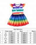 Summer Gabbys Dollhouse Costume For Baby Girl Lace Rainbow Dress Gabby Doll House Kid Up Striped Party Princess Frock