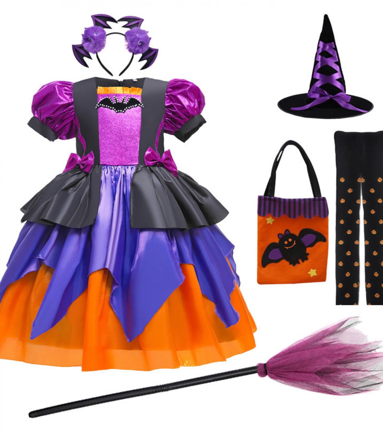 Disfraz de Cosplay de murciélago para niña de Halloween
