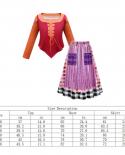 Halloween Hocus Pocus 2 Cosplay Costume For Teen Girl Dress Set Festive Child Vestplaid Skirtclock Outfit Kid Tracksui