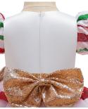 Disfraz de Navidad para niña adolescente vestido 2023 festivo chico Up arco rayas lentejuelas encaje fiesta vestido túnica niños