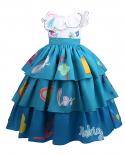 Nuevo vestido Encanto para niña disfraz de Cosplay Isabella Mirabel Girl Up encaje fiesta princesa túnica niños Floral Frock Clo