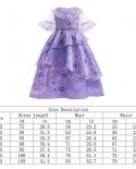 New Encanto Dress For Girl Cosplay Costume Isabella Mirabel Girl Up Lace Party Princess Tunic Children Floral Frock Clot