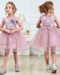 Flower Newborn Baby Dress New Summer Cute Baby Girls Clothes Tulle Lace Infant Xmas Party Clothing 1 Year Birthday Dress