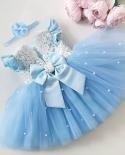 1 5 Years Baby Girls Party Dresses Ruffles Flower Elegant Wedding Birthday Prom Gown Toddler Kids Baptism Vestidos Xmas 