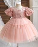 Toddler Baby Girls 1st Birthday Baptism Dresses Sequin Kids Wedding Princess Party Tutu Gown Small Girls Communion Prom 