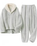 Tetyseysh Women Pajamas Set Winter Soft Warm Flannel Long Sleeve Pullover Tops And Elastic Pants Sleepwear Loungewear 2p