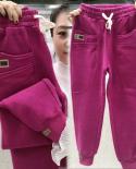 2022 Spring Autumn New Fashion Women Elastic Waist Loose Pants Double Pocket Cotton Casual Harem Pants Female Trousers V
