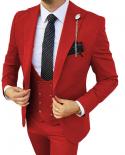 3 Pcs Sets Blazers Jacket Pants Vest  Men Suit 2023 New Business Wedding Fashion Host Clothes Slim Fit Coat Trousers Wa