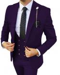 3 Pcs Sets Blazers Jacket Pants Vest  Men Suit 2023 New Business Wedding Fashion Host Clothes Slim Fit Coat Trousers Wa