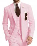 2023 Business Smart Casual Wedding Suits Men Jacket Dress Blazers Suit Coat Vest Waistcoat Pants Trousers Mens 3 Pcs Set