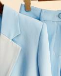 High Quality Newest  Designer Runway Suit Set Career Womens Slim Fitting Single Button Blazer Flare Pants Suit  Pant Se