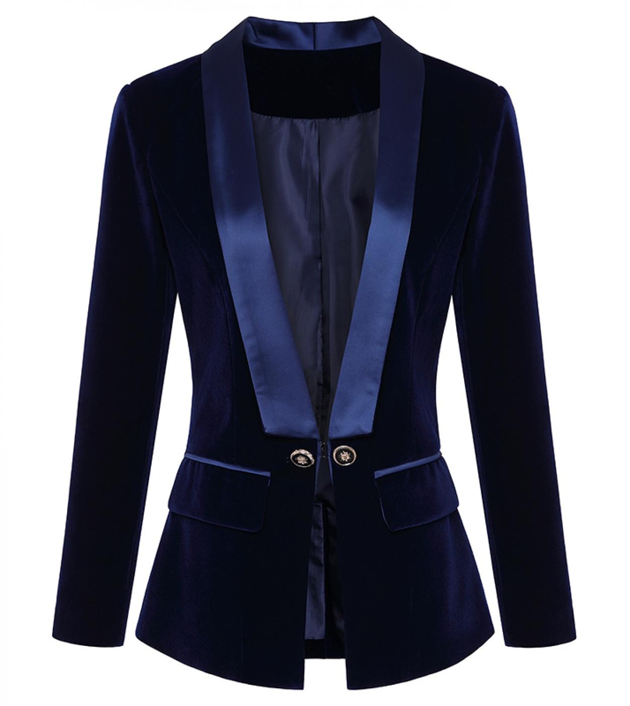 High Quality Newest Runway 2022 Designer Blazer Womens Long Sleeve Velvet Blazer Jacket Outer Wear  Blazers
