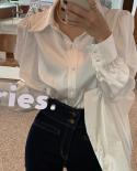  Spring Loose Satin Women Shirts Blouses Button Long Sleeve Office Solid Shirt Women White Blouse Tops Blusas Mujer 1263
