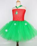 Christmas Tree Tutu Dress For Girls New Year Xmas Costumes For Kids Holiday Party Outfit Princess Fancy Dresses Birthday