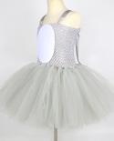 Kids Gray Elephant Tutu Dress For Baby Girls Halloween Costumes Toddler Newborn Birthday Party Outfit Animal Princess Dr