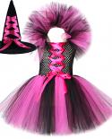 Girls Halloween Witch Costume For Kids Girl Tutu Dress Birthday Outfit Little Princess Cosplay Witch Dresses For Carniva