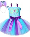 Little Mermaid Tutu Dress Outfit For Girls Princess Sea Maid Dresses For Kids Birthday Party Costume Baby Girl Toddler C