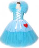Alice Princess Costume Girl Tutu Dress Long Kids Disfraces de Halloween para niños Carnival Disfraces Ankel Longitud 1 1