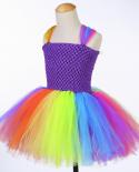 Vestidos de unicórnio arco-íris para meninas fantasias de pônei para crianças vestido tutu de Halloween com bandana para festa d