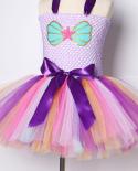 Lavender Mermaid Princess Costumes For Girls Kids Seamaid Tutu Dress With Flower Seastar Headband Birthday Party Dresses