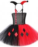 אדום שחור גוקר טוטו שמלת ילדה קוספליי ילדים חג ליל כל הקדושים תחפושות קרנבל לילדים שמלה מהודרת קרנבל מעט