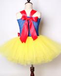 Snow White Princess Dress For Little Girls Cosplay Costumes Kids Tutu Dresses With Bow Headband Baby Girl New Year Outfi