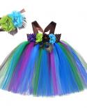 Baby Girls Tutu Outfit For Birthday Photoshoot Tutu Dress For Toddler Kids Photography Costume Flower Peacoak Party Gown
