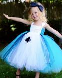 Alice Long Tutu Dress Girl Maid Cosplay Costume Halloween For Kids Princess Midcarf Dresses With Bow فيونكة في سن المراهقة فتاة 