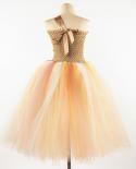 Flower Girl Tutu Dress Long Princess Fairy Costumes For Kids Girls Floor Tulle Dresses With Garland For Wedding Birthday