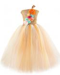 Flower Girl Tutu Dress Long Princess Fairy Costumes For Kids Girls Floor Tulle Dresses With Garland For Wedding Birthday