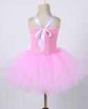 Baby Pink Pig Birthday Dress For Girls Kids Animal Halloween Costumes Toddler Newborn Photo Shoot Tutu Outfit Princess D