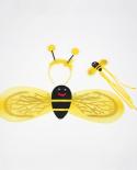 Traje de falda tutú de abeja para niñas bebés cumpleaños disfraces de Halloween con alas niños pequeños amarillo negro abeja tul