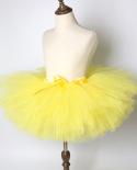 Falda tutú amarilla para niñas pequeñas, tutú de Ballet esponjoso, vestido de baile para niña, disfraz de cumpleaños, faldas de 