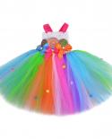 Sweet Lollipop Candy Vestidos de verano para niñas Disfraces de arco iris Vestido de tutú de cumpleaños para niños Ropa de niña 