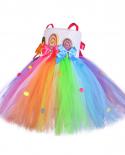 Sweet Lollipop Candy Vestidos de verano para niñas Disfraces de arco iris Vestido de tutú de cumpleaños para niños Ropa de niña 