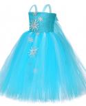 Vestido de princesa Elsa para niñas, disfraces de Año Nuevo de Navidad, vestido tutú largo de niña de nieve de Navidad, traje co