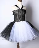 White Black Cat Kids Halloween Costume For Girls Tutu Dress Toddler Baby Girl Animal Cosplay Dresses Cute Child Clothes 