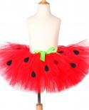 Baby Girls Strawberry Tutu Skirt Princess Girl Watermelon Tulle Skirts For Kids Dance Tutus Toddler First Birthday Cute 