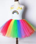 Rainbow Tutu Dress Girl Kids Princess Vestidos para niñas pequeñas Vestido de Navidad para 1 12 años Cumpleaños Halloween Cos