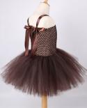 Brown Bear Baby Girls Tutu Dress With Headband Animal Halloween Costumes For Kids Toddler Tulle Outfits Birthday Party D