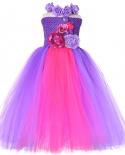 Flower Girl Dresses Long For Wedding Bridesmaid Gown For Kids Girls Fairy Tutu Dress With Garland Princess Birthday Cost