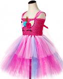 Sparkly 3 Layers Unicorn Dresses For Girls Christmas Halloween Costumes For Kids Birthday Party Tutu Outfit With Wings H