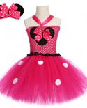 Baby Girls Minnie Dress With Headband Toddler Polka Dots Costume For Kids Girl Tutu Dresses Outfits Children Birthday Cl