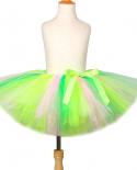 Pink Green Girls Tutu Skirt For Toddler Kids Fluffy Tutus Costume Baby Girl New Year Tulle Skirts Children Dance Ball Go
