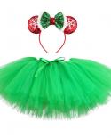 Baby Girls Green Christmas Tutu Skirt Outfits For Kids Toddler Xmas Holiday Princess Skirts Children New Year Birthday C
