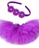 Solid Purple Tutu Skirt Outfit For Baby Girls Birthday Party Tutus Halloween Costumes For Kids Toddler Photo Shoot Tulle