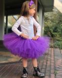 Solid Purple Tutu Skirt Outfit For Baby Girls Birthday Party Tutus Halloween Costumes For Kids Toddler Photo Shoot Tulle