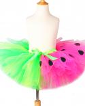 Fluffy Strawberry Tutu Skirt For Girls Toddler Watermelon Tulle Skirts For Kids Birthday Party Costumes Baby Girl Cute T